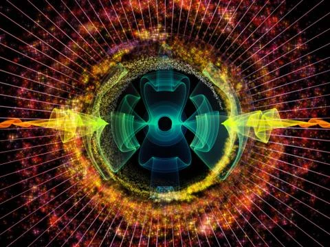 Evolving Radial Oscillation Stock Illustration