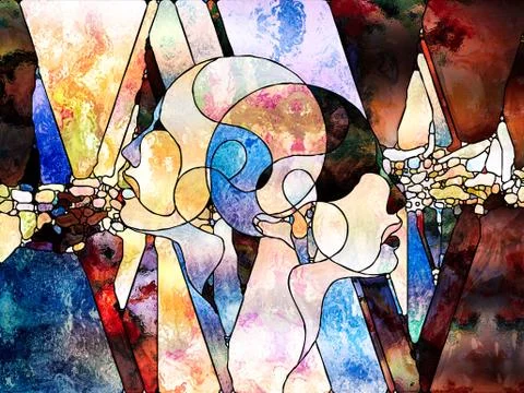 Evolving Shape Division Stock Illustration