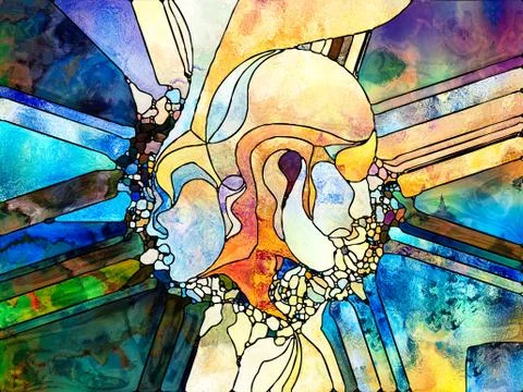 Evolving Shape Division Stock Illustration