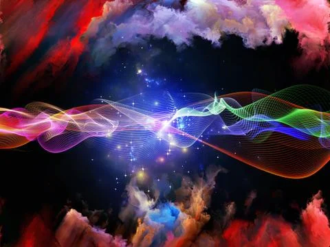 Evolving Sine Wave Stock Illustration
