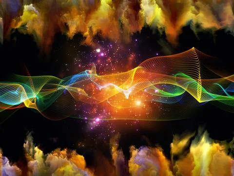 Evolving Sine Wave Stock Illustration