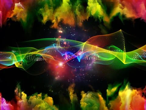 Evolving Sine Wave Stock Illustration