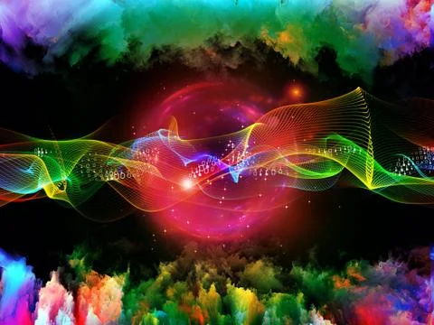 Evolving Sine Wave Stock Illustration
