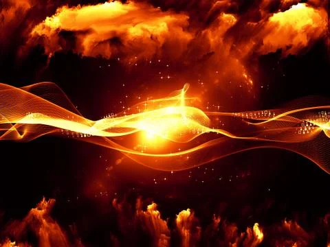 Evolving Sine Wave 스톡 일러스트