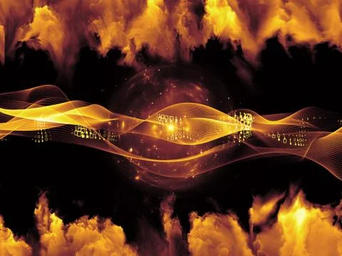 Evolving Sine Wave Stock Illustration