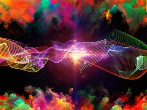 Evolving Sine Wave Stock Illustration
