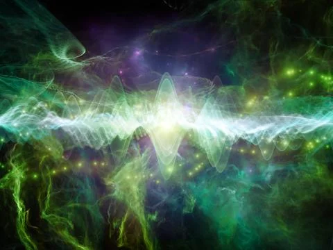 Evolving Sound Wave Ilustración de archivo
