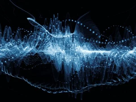 Evolving Sound Wave Stock Illustration