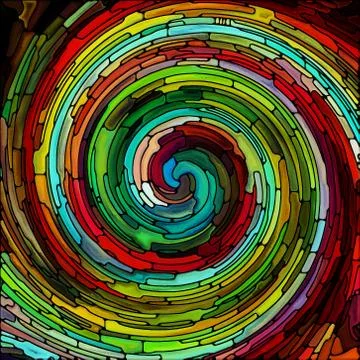 Evolving Spiral Color Illustrazione stock