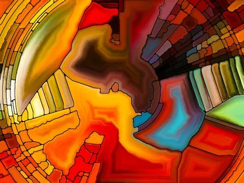 Evolving Stained Glass Stock Illustration