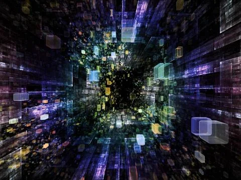 Evolving Virtual Space Illustrazione stock