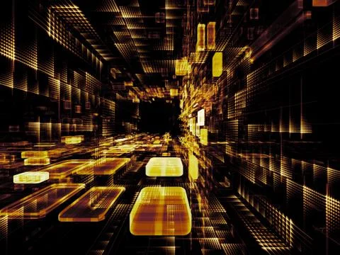 Evolving Virtual Space Stock Illustration