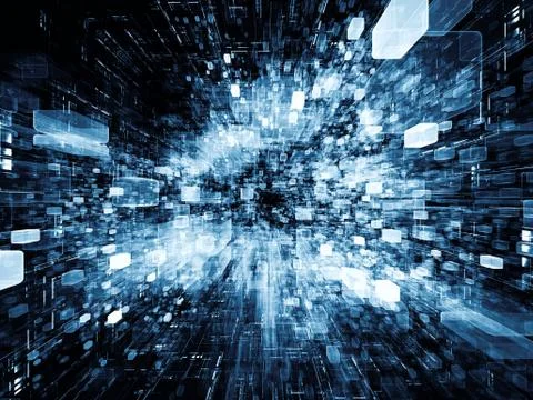 Evolving Virtual Space Illustrazione stock