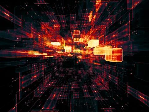 Evolving Virtual Space Stock Illustration