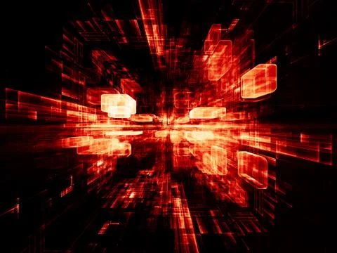 Evolving Virtual Space Stock Illustration