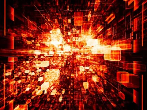 Evolving Virtual Space Stock Illustration