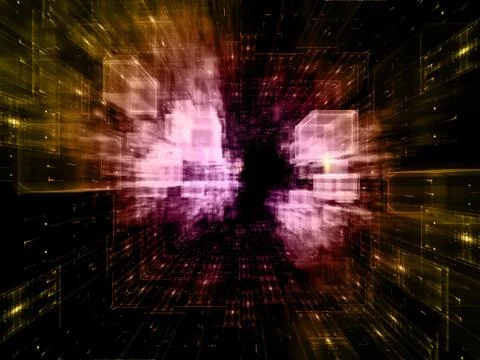 Evolving Virtual Space 스톡 일러스트