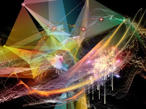 Evolving Virtual World 库存插图