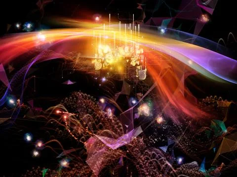 Evolving Virtual World Stockillustratie