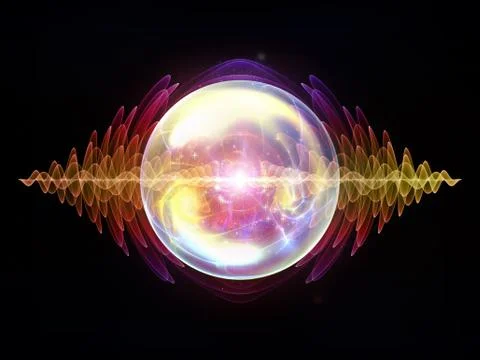 Evolving Wave Particle Stock Illustration