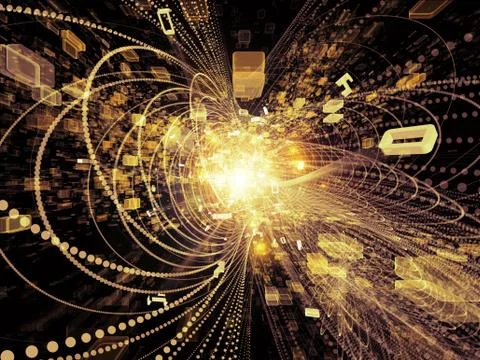 Evolving Wave Particle 스톡 일러스트