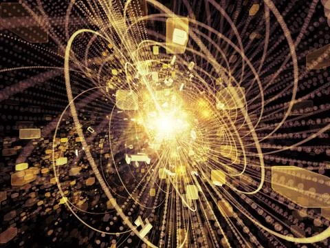 Evolving Wave Particle Stock Illustration