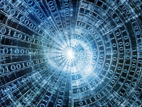 Evolving World of Numbers Stock Illustration
