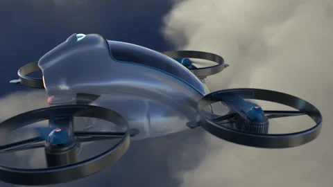 EVTOL Commute to Work Stock Footage 278411933