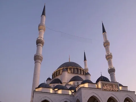 Ew Melike Hatun Mosque, close to Genclik Park, in Ankara, Turkey  Video stock 119384625