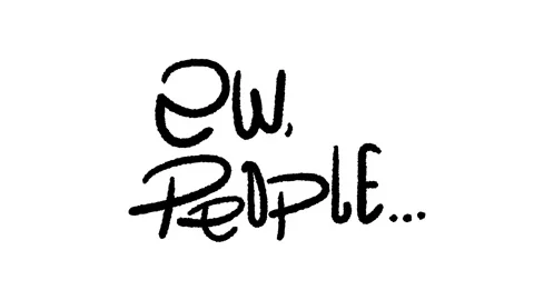 Ew people word looping animation on white background Stock Footage 340273149