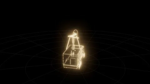Ew vehicle archive self assembling turntable technical drawing 3D animation Stock Footage 342241007