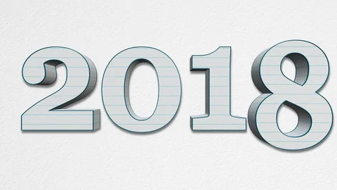 Ew Year 2018 Replacing Old Year 2017 - Paper Letters Stock Footage 83598115