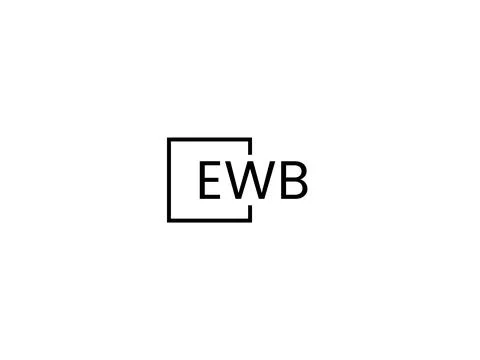 EWB letter initial logo design vector illustration Stock Illustration