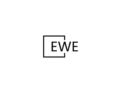 EWE letter initial logo design vector illustration Stock Illustration