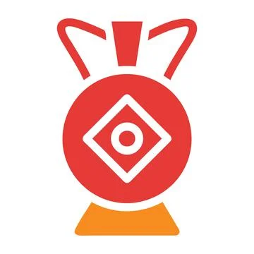 Ewer solid red illustration vector and logo Icon new year icon perfect. Stock Illustration