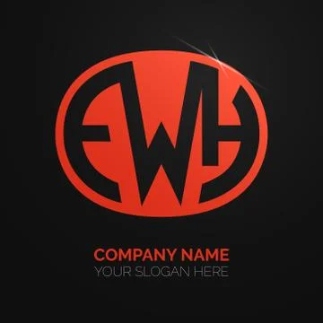 EWH Vector logo design Stock Illustration