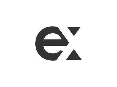 EX creative geometric initial based modern and minimal logo. Letter e x tre.. Stock Illustration