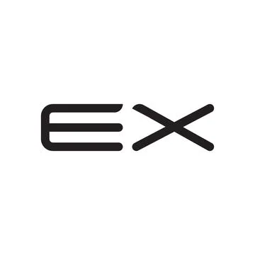 Ex initial letter vector logo icon Illustrazione stock