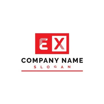 EX Logo Design. EX Letter Logo Vector Illustration - Vector Stock Illustration
