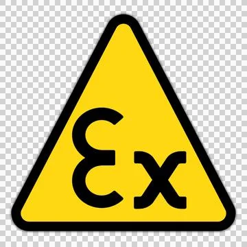 Ex warning sign for ATEX directive regulation Stockillustratie