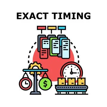 Exact timing of delivery scheduling and process optimization Illustrazione stock