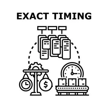 Exact timing of delivery scheduling and process optimization Stock Illustration