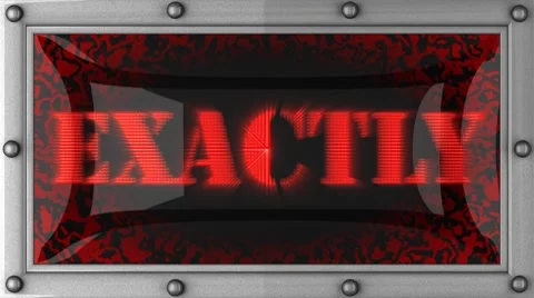 Exactly on led Stock Footage 8715942