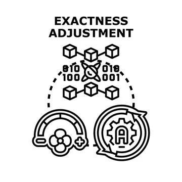 Exactness adjustment concept vector illustration Stock Illustration