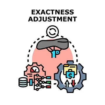 Exactness adjustment process for data and precision optimization Stock Illustration