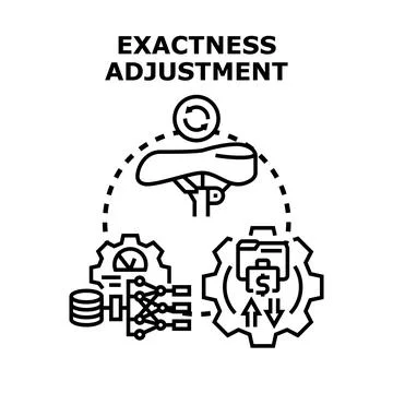 Exactness adjustment process for data and precision optimization Stock Illustration
