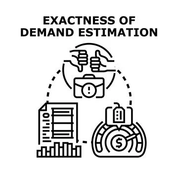 Exactness of demand estimation for business analysis 스톡 일러스트