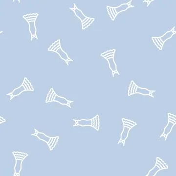 Exaggerated drop bride dress line vector seamless pattern Stock Illustration