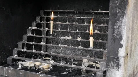 Exahusted candles expiring Stock Footage 104401197