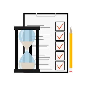 Exam and test Stock Illustration